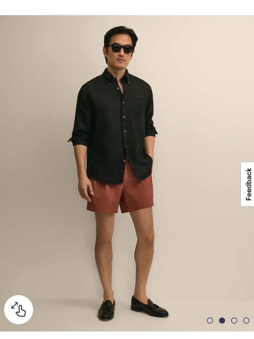 Brooks Brothers Men's Rust-Red Flat Front Shorts